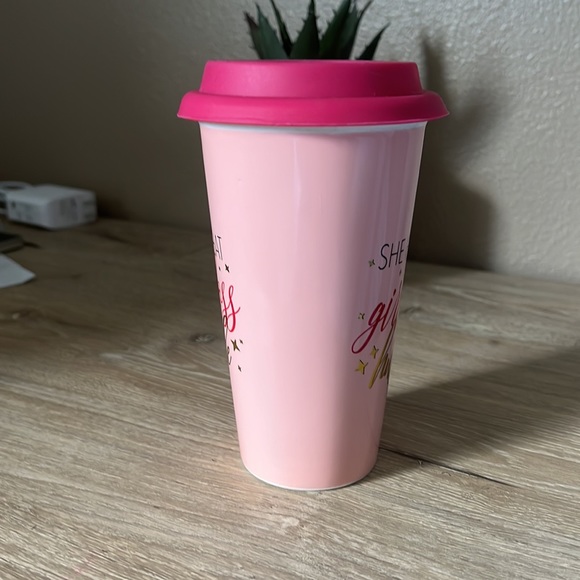 • NEW Girl Boss Hustle ceramic tumbler with silicone lid • - Picture 4 of 6